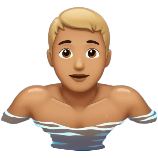 A man swimming in the night sky full of stars emoji