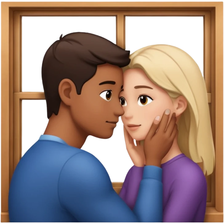 intimate moment by the window emoji