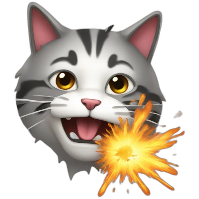 Exploding cat emoji