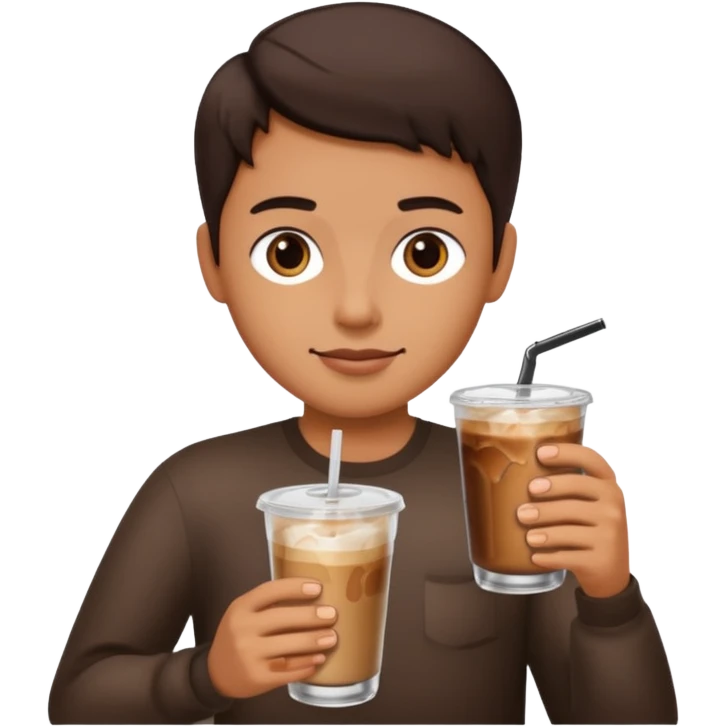 Shorts glass of iced coffee without cream emoji