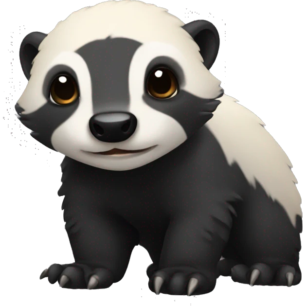cute honey badger emoji