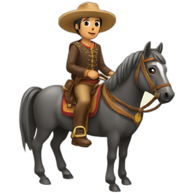 Tú vieja montada a caballo emoji