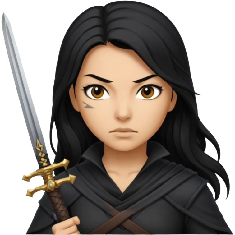 asasin woman with sword emoji