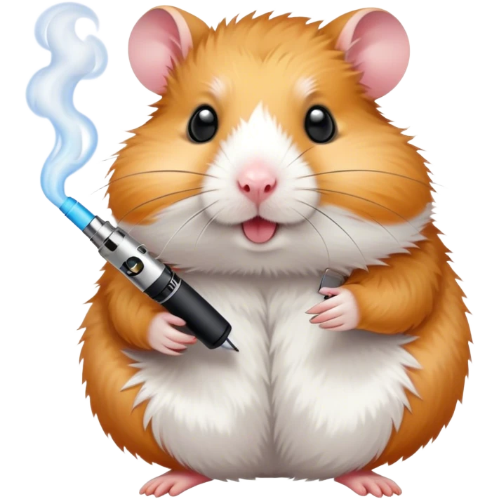 Hamster smoking a vape pen  emoji