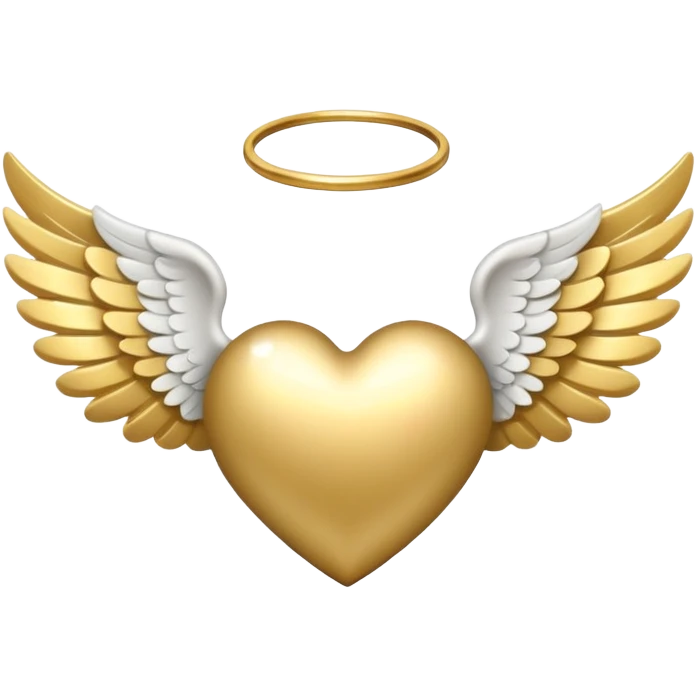 Heart with angel wings and halo emoji