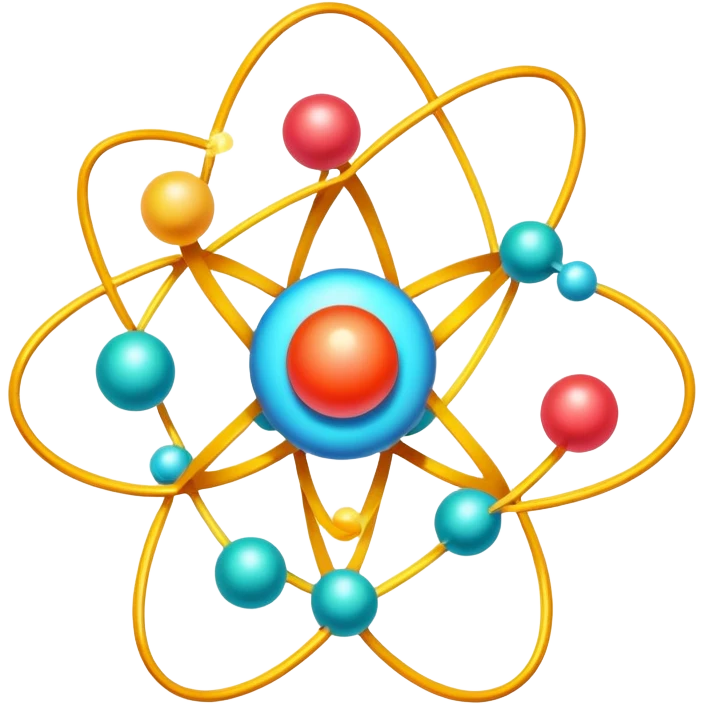 atom with electron shells showing valency electrons emoji