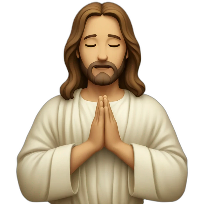 jesus praying emoji