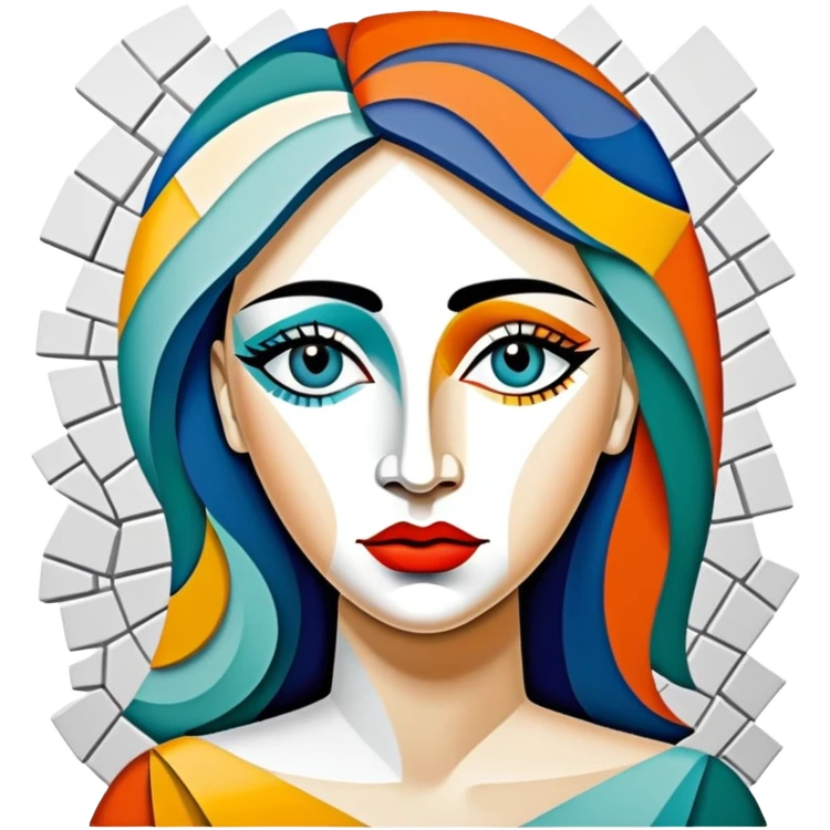 picasso abstract art SPAMi MEAT woman painting emoji