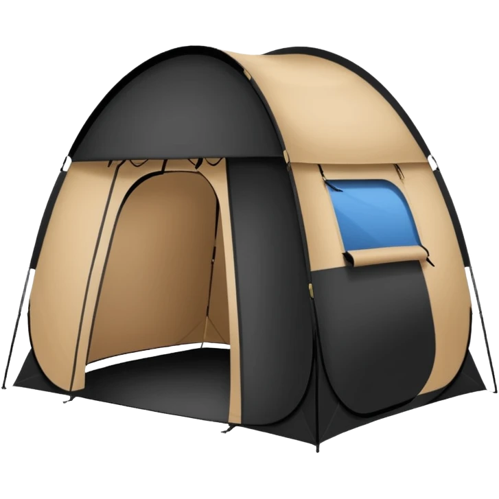 Black spray tan tent emoji