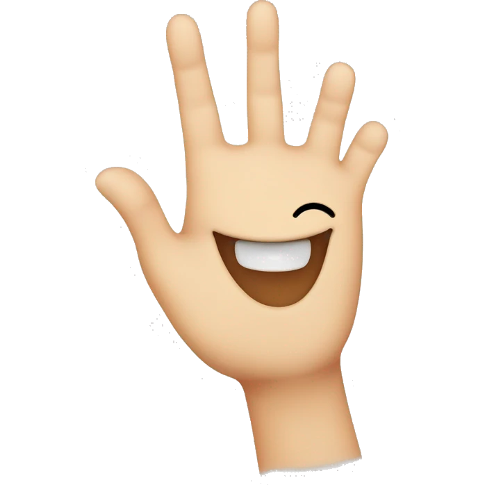 Smile face with ring finger emoji
