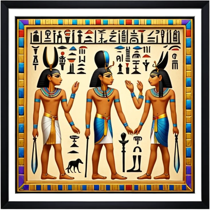 egypt wall art emoji