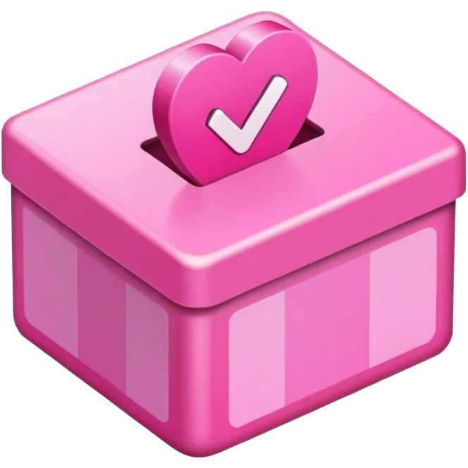 pink check box emoji