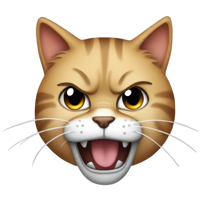 Angry cat saying right meow emoji