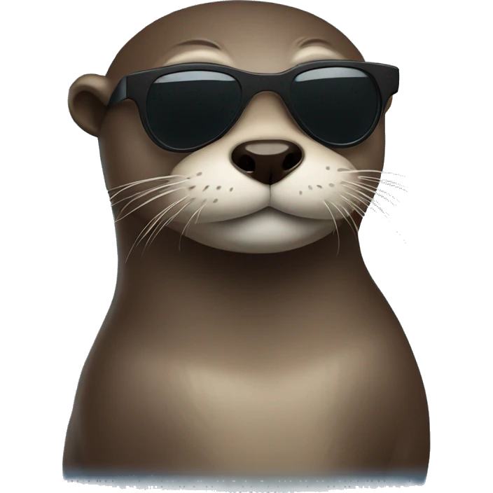Otter with sunglasses  emoji