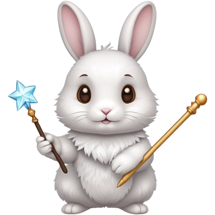 rabbit with magic wand emoji