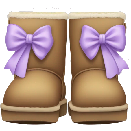 Pair of uggs with lilac bows emoji