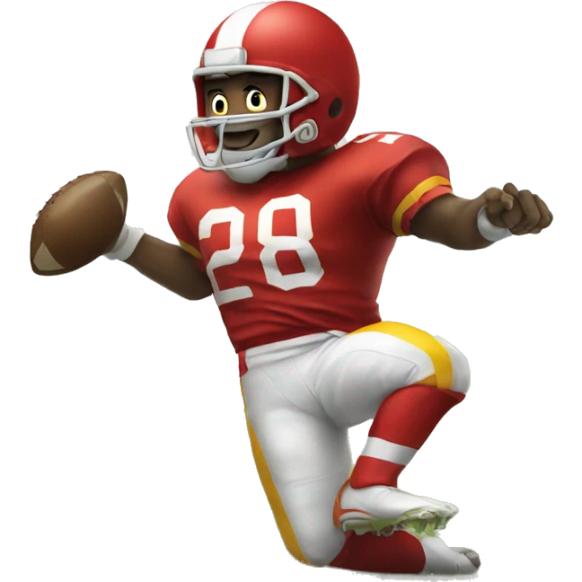 Ronald kicking football emoji