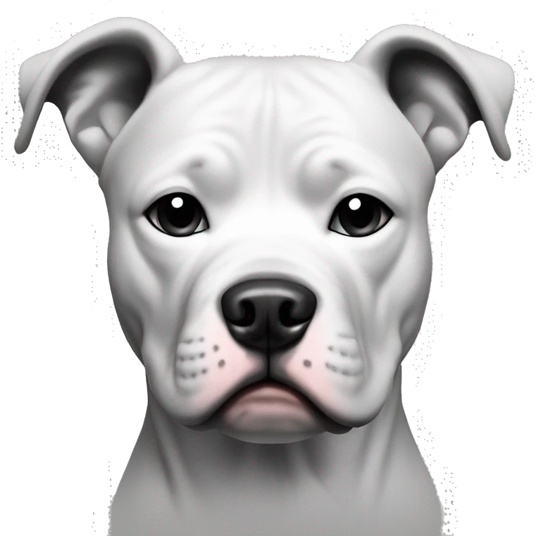 Pitbull noir et blanc emoji