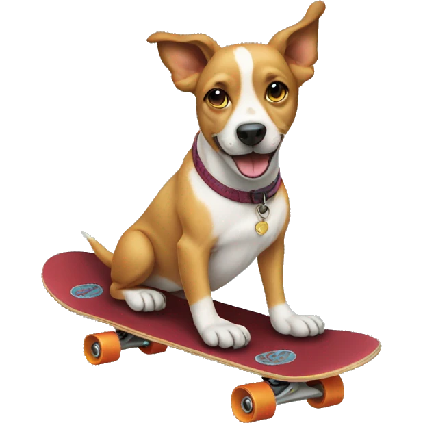Dog on a skateboard  emoji