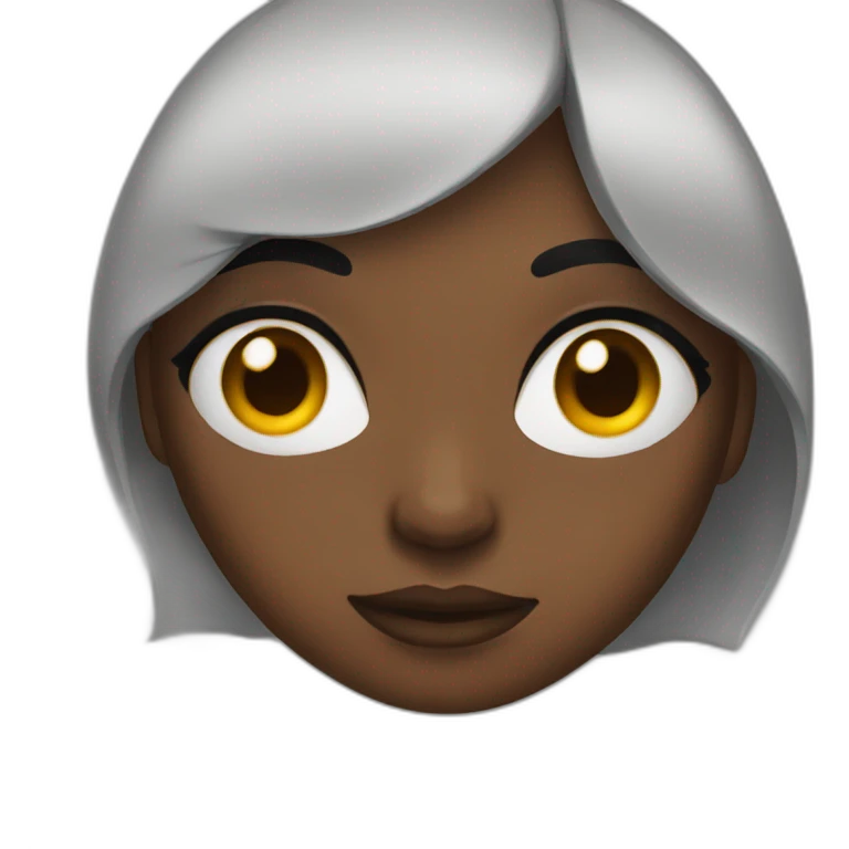 Black woman close one eye emoji