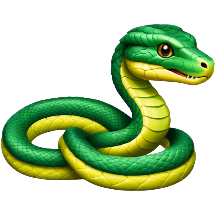 green viper cute emoji
