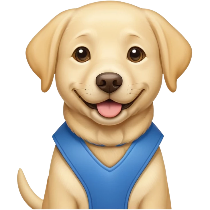 Yellow lab blue vest emoji
