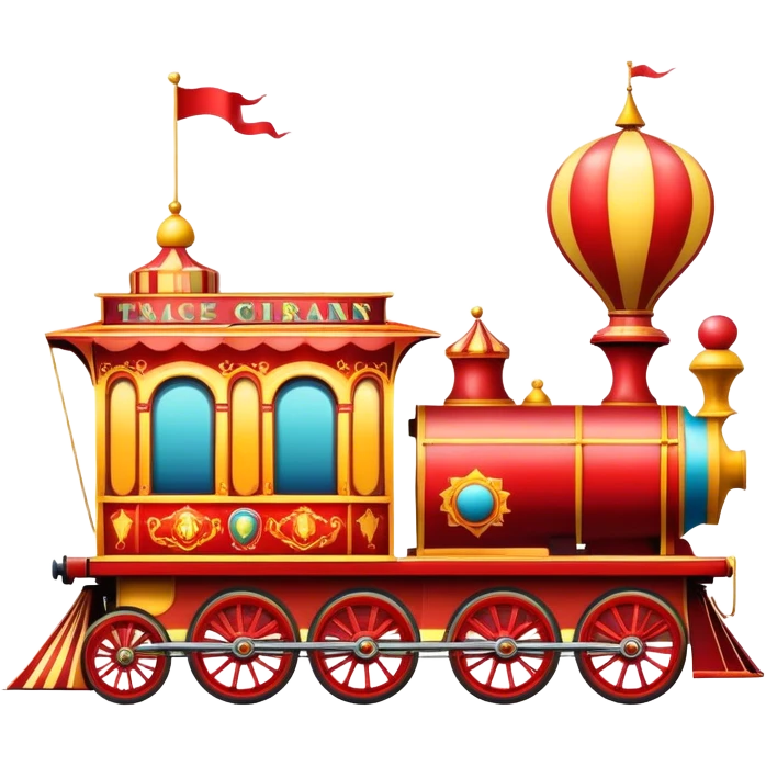 Vintage circus train emoji