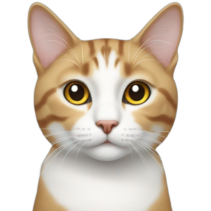 White and tabby cat emoji
