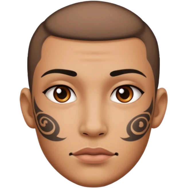 face tattoo emoji
