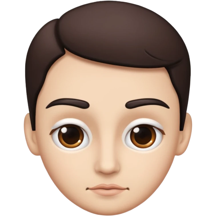 face with two different eyebrows  emoji