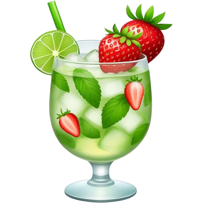 Mojito strawberry emoji