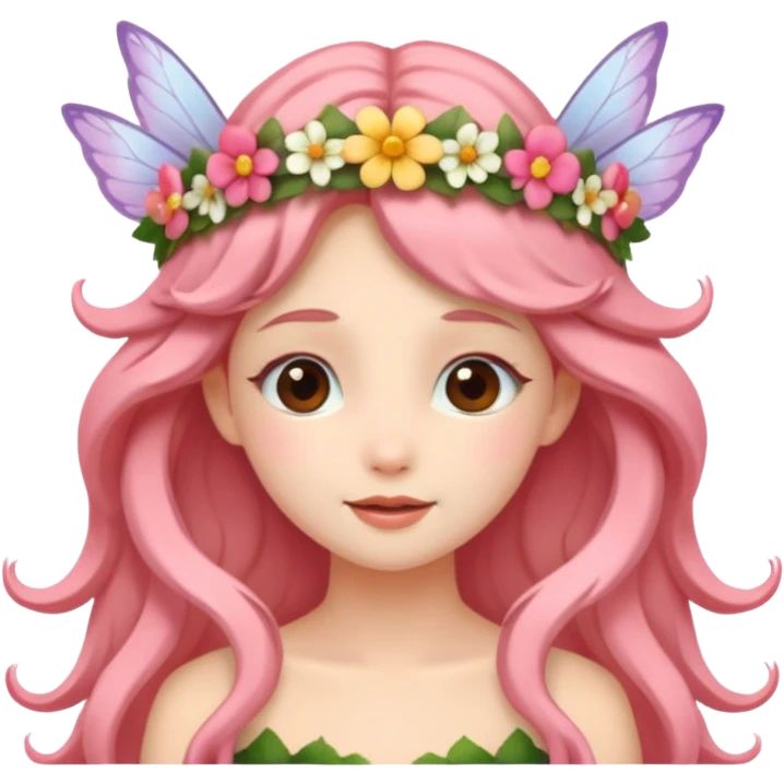 Fairy with Flower Crown emoji