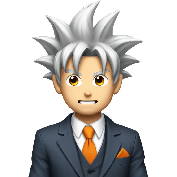 Goku in a suit emoji