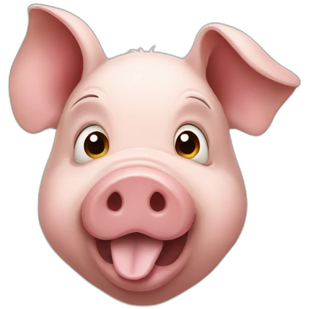 Very Old pig emoji