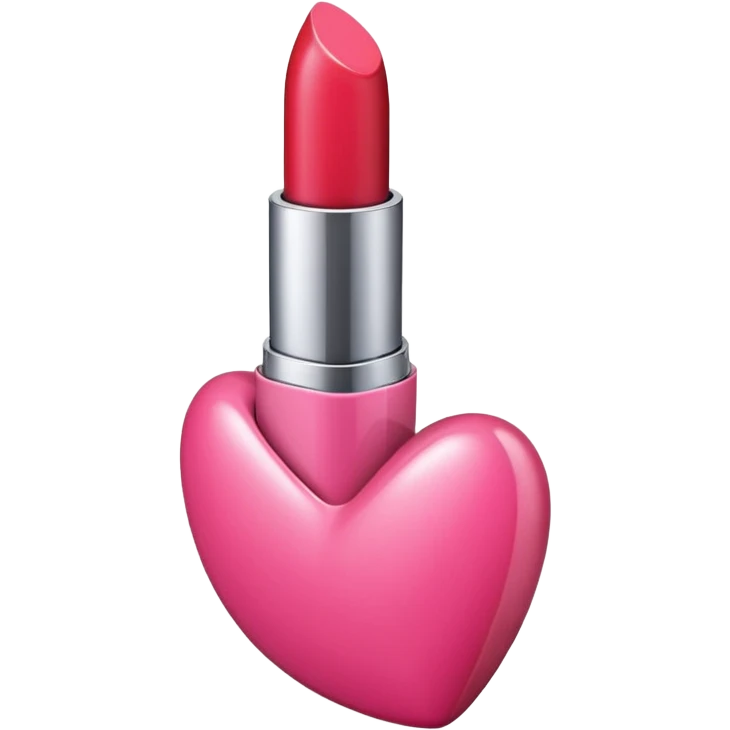 lipstick pink + heart emoji