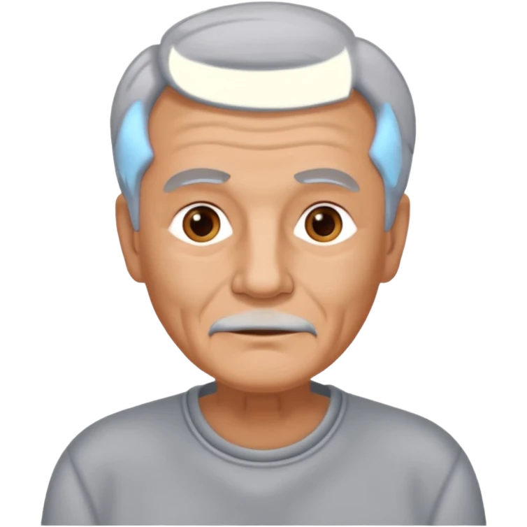 una imagen de un abuelo de 63 años sin bata medica emoji