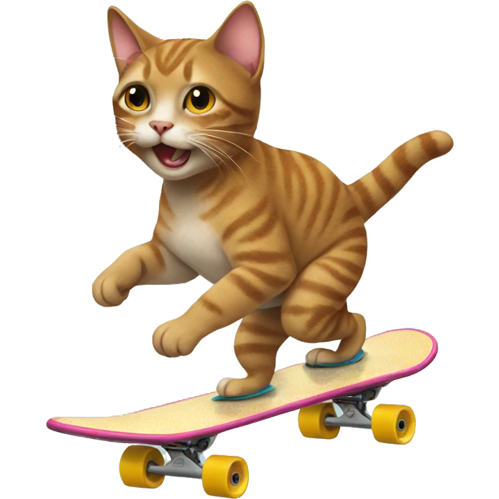 Cat riding a skateboard  emoji