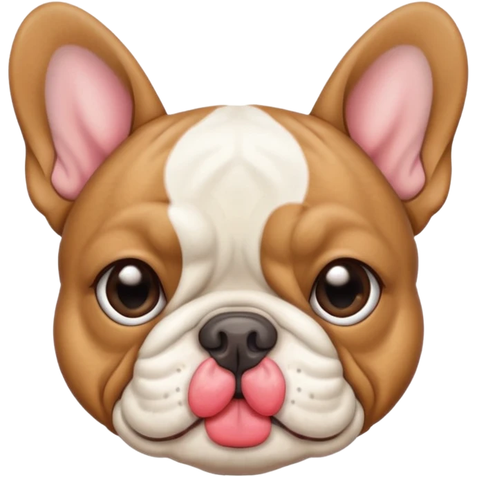 French bulldog kissy face emoji