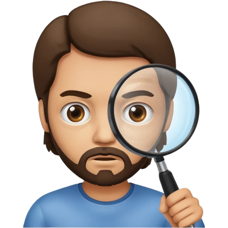 Sócrates mirando con una lupa  emoji