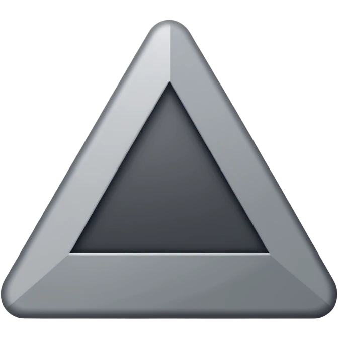 simple gray triangle icon emoji