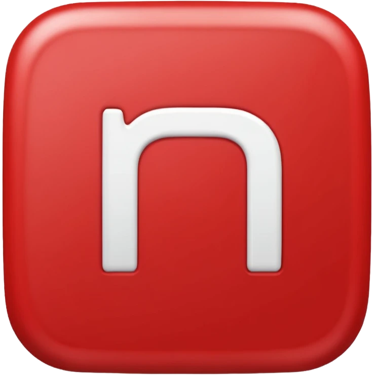 Make a  rounded rectangular red shape with an letter IM inside it emoji