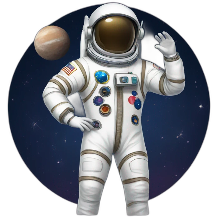 cristiano ronaldo wearing an astronaut suit emoji