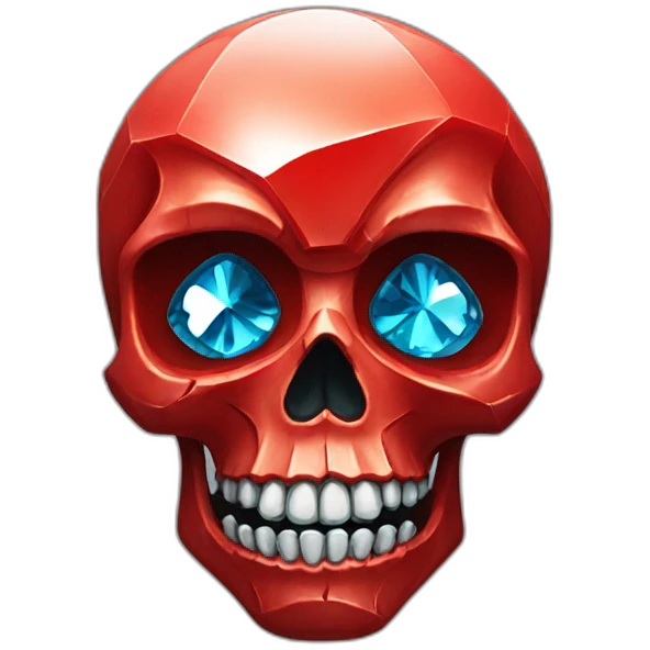 Red diamond skull emoji