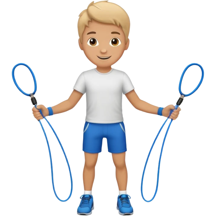 Boy with single Skipping Rope emoji