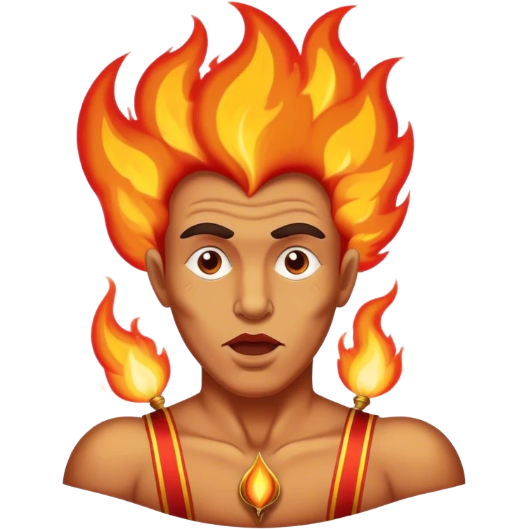 Vintage circus fire breather emoji