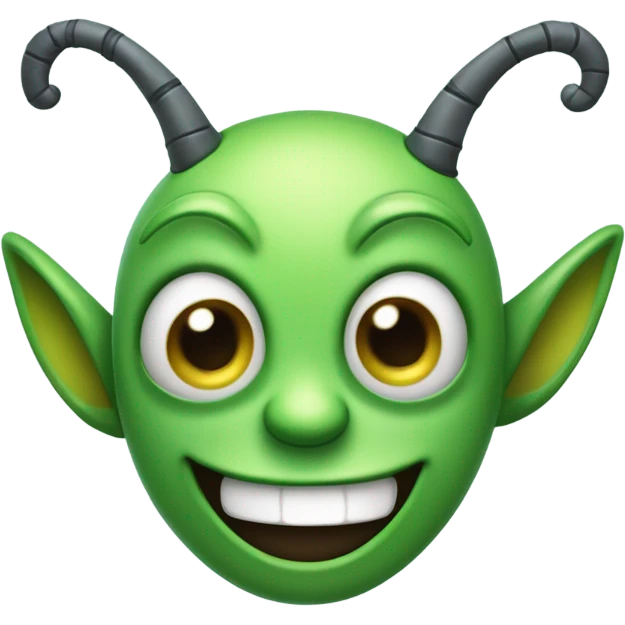 Happy alien emoji