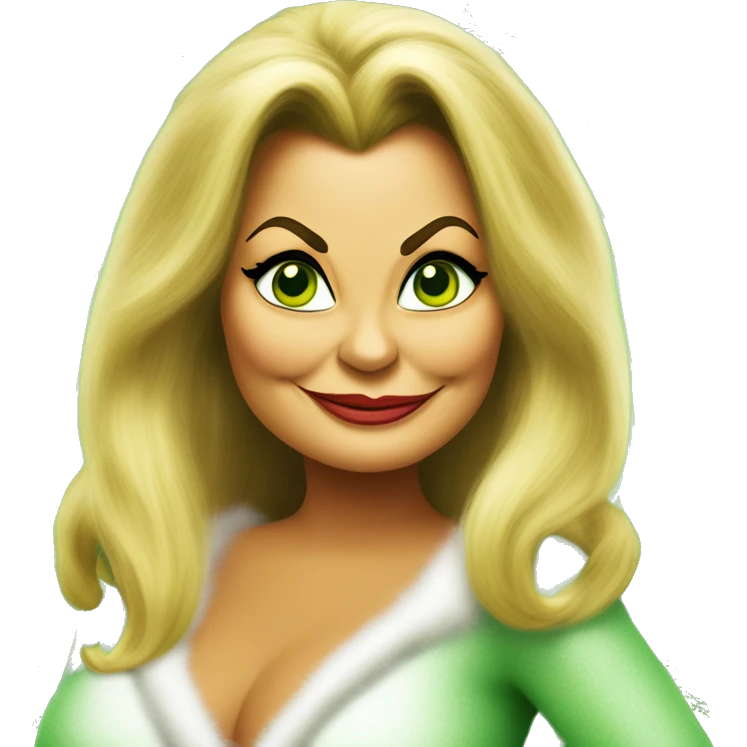 Jennifer coolidge as grinch emoji
