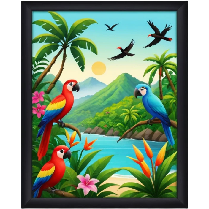 thumbnail picture mac os, painting on wall, tropics emoji