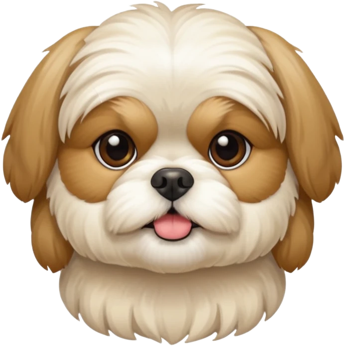 generame la imagen de un perrito raza chitzu de color cremita emoji