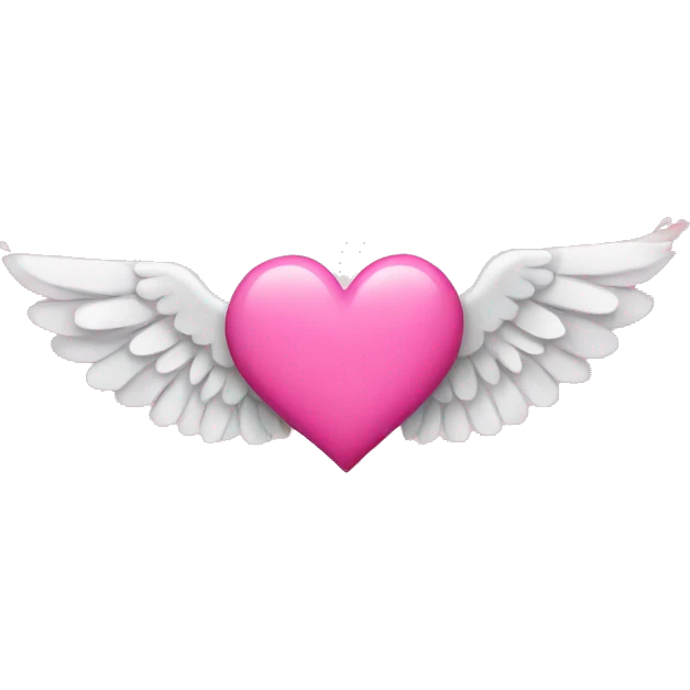 Pink hearts with wings emoji
